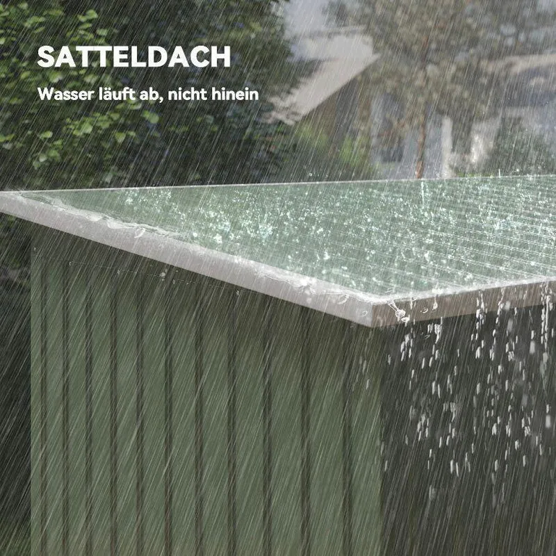 Metall Gerätehaus mit Schiebetür Fenster Gartenschuppen
