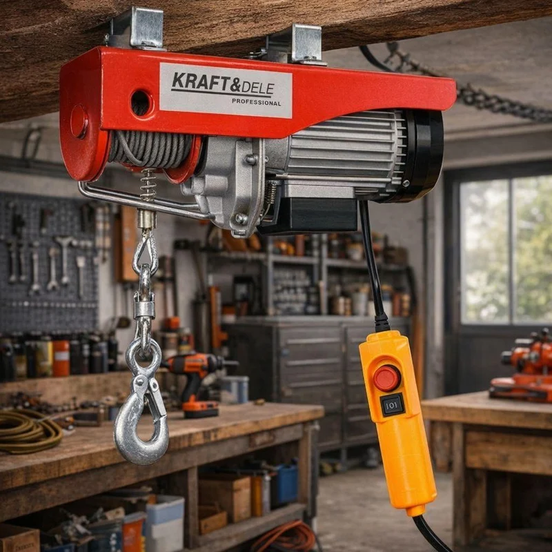 Elektrische Seilwinde 500kg 1000W Seilhebezug Werkstatt
