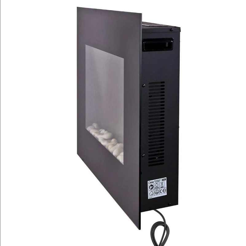 Elektro Wandkamin mit Glasfront LED Feuerillusion 1800W