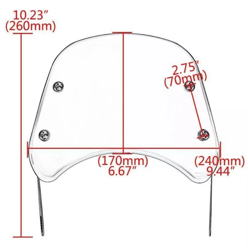 Motorrad Windschild Scheinwerfer Halter 5–7 Zoll
