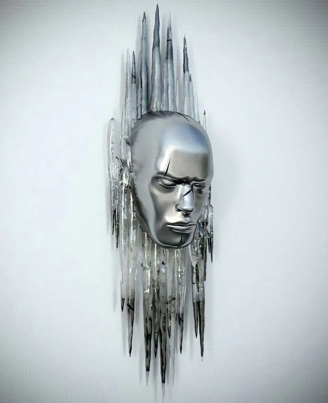 Skanto | Metallfiguren Statuen Abstraktes Leinwandgemälde Paar Wandkunst Liebes-Skulptur Poster Druck Wohnkultur Wohnzimmer Geschenke