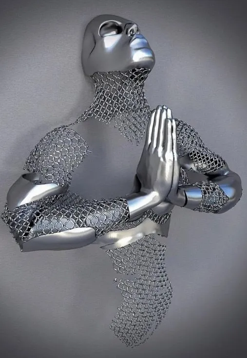 Skanto | Metallfiguren Statuen Abstraktes Leinwandgemälde Paar Wandkunst Liebes-Skulptur Poster Druck Wohnkultur Wohnzimmer Geschenke