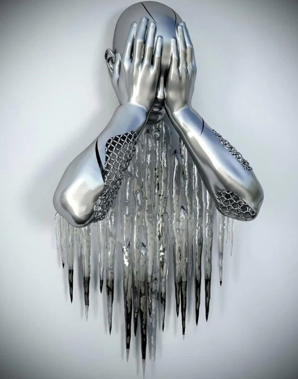 Skanto | Metallfiguren Statuen Abstraktes Leinwandgemälde Paar Wandkunst Liebes-Skulptur Poster Druck Wohnkultur Wohnzimmer Geschenke