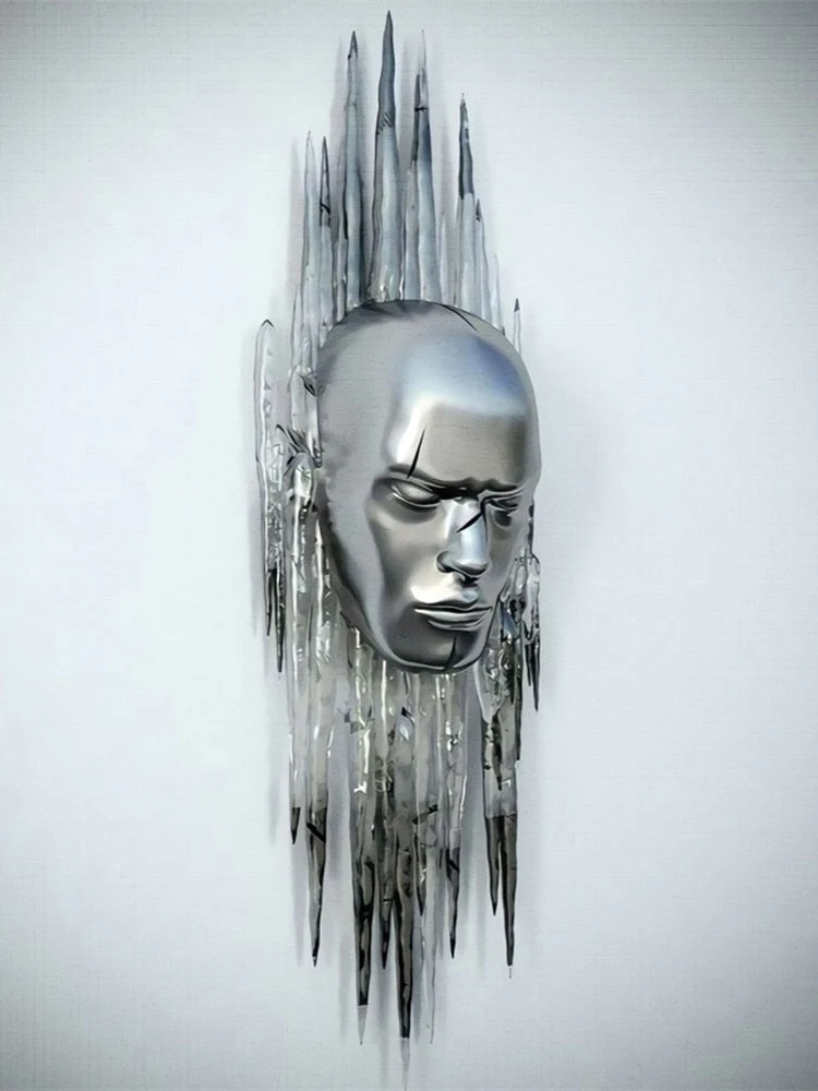 Skanto | Metallfiguren Statuen Abstraktes Leinwandgemälde Paar Wandkunst Liebes-Skulptur Poster Druck Wohnkultur Wohnzimmer Geschenke