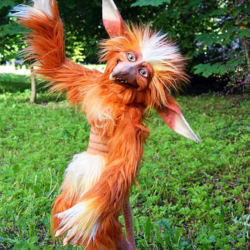 Skanto | Labyrinth Plüschpuppe Irrgarten Wurm Rote Haare Großmaul Monster Tier Plüschtier Süßes Lustiges Geschenk Plüschpuppe Wohnkultur