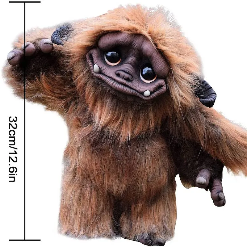 Skanto | Labyrinth Plüschpuppe Irrgarten Wurm Rote Haare Großmaul Monster Tier Plüschtier Süßes Lustiges Geschenk Plüschpuppe Wohnkultur