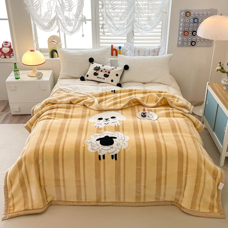 Blumengemusterte Fleece-Wurfdecke Karnz