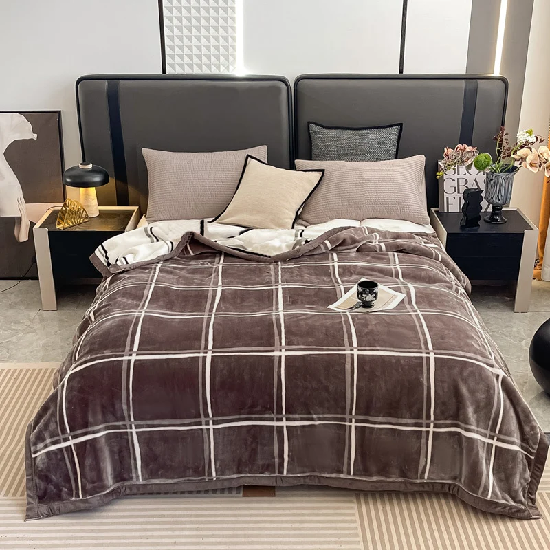 Blumengemusterte Fleece-Wurfdecke Karnz