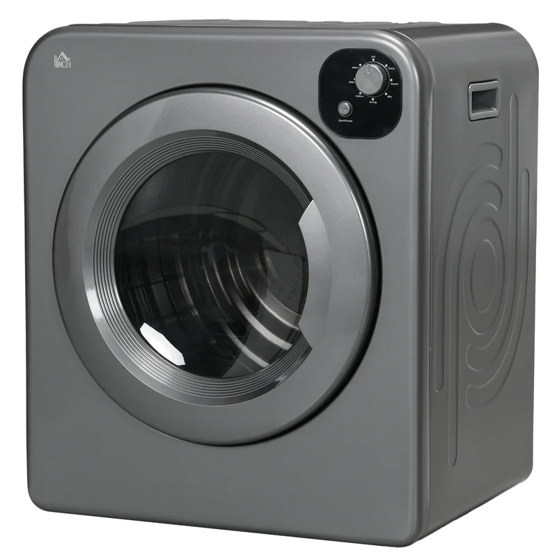 3.22 Cu. Ft. Portable Dryer w/7 Modes & 13.2lbs Capacity, 1300W Electric Tumble Dryer, Grey