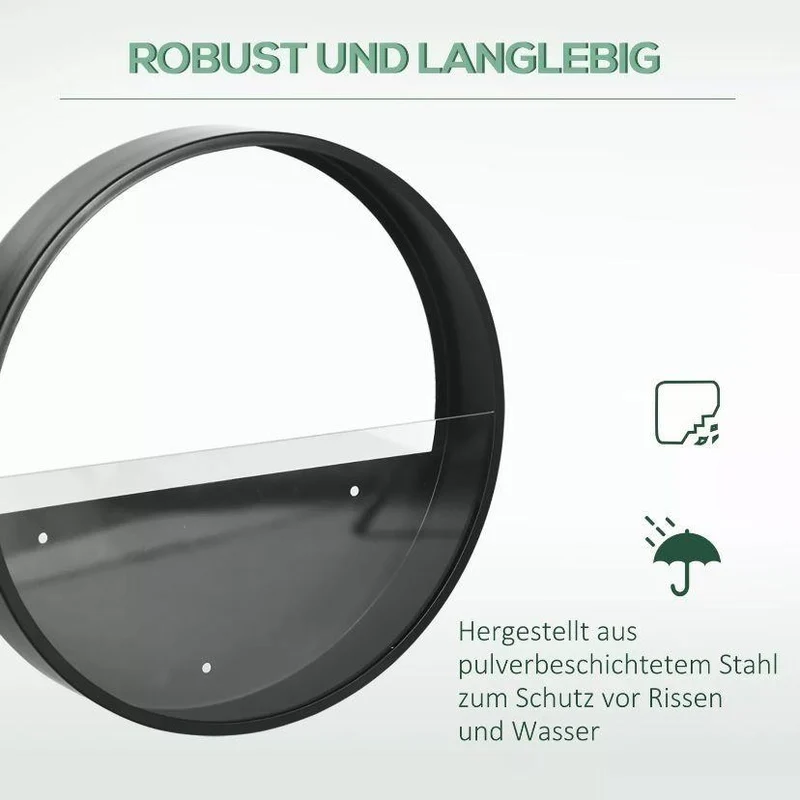 3er Set Wand Pflanzgefäß Pflanzenhalter Wanddeko schwarz