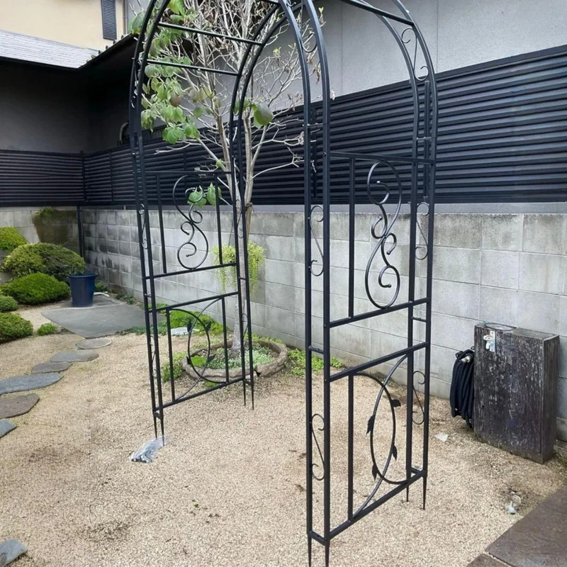 Rosenbogen Metall Gartenbogen Rankhilfe Schwarz Eisen