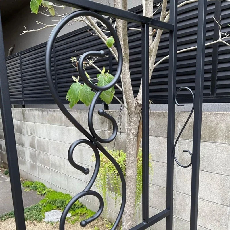 Rosenbogen Metall Gartenbogen Rankhilfe Schwarz Eisen
