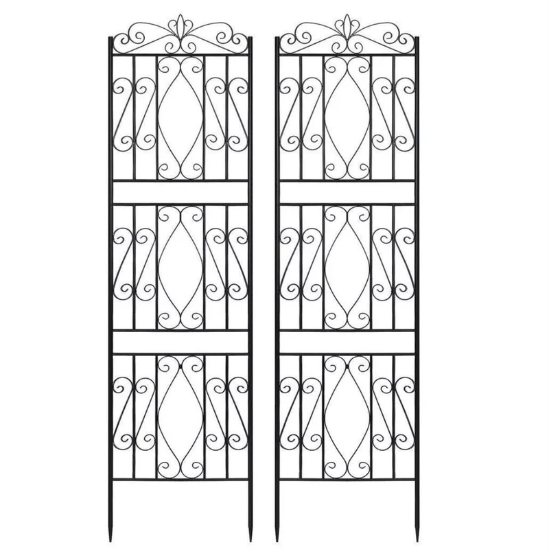 2er Set Rankgitter Metall Gartenspalier Rankhilfe Pflanzenstütze