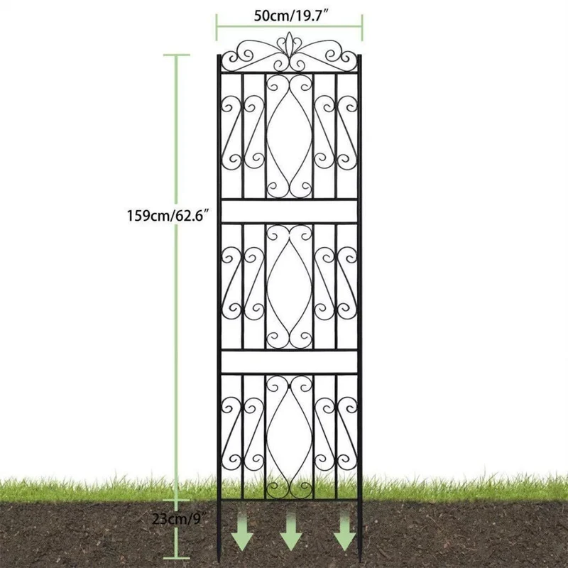 2er Set Rankgitter Metall Gartenspalier Rankhilfe Pflanzenstütze