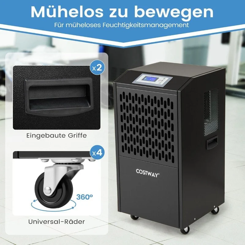 Industrieller Luftentfeuchter Bautrockner 118L Metall Gewerbe