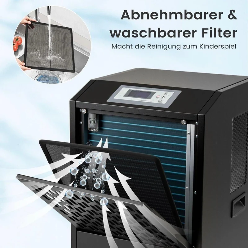 Industrieller Luftentfeuchter Bautrockner 118L Metall Gewerbe