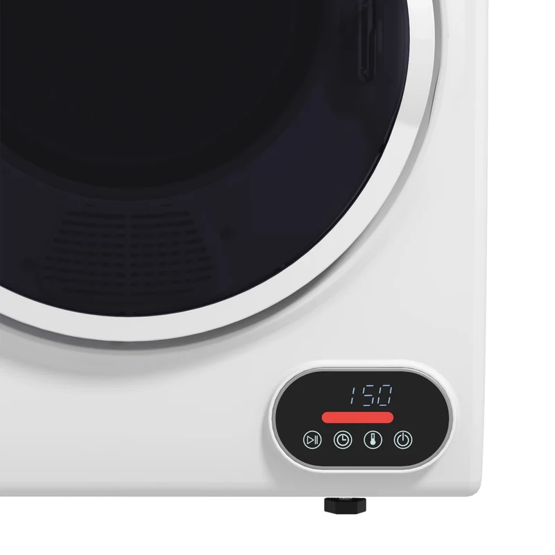 1.5 cu.ft Electric Portable Compact Laundry Clothes Dryer with Stainless Steel Drum, White