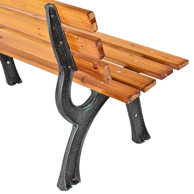 Gartenbank Holz Metall Parkbank Sitzbank Outdoor Terrasse