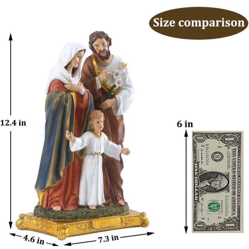 Heilige Familie Statue Figur Kunstharz Deko