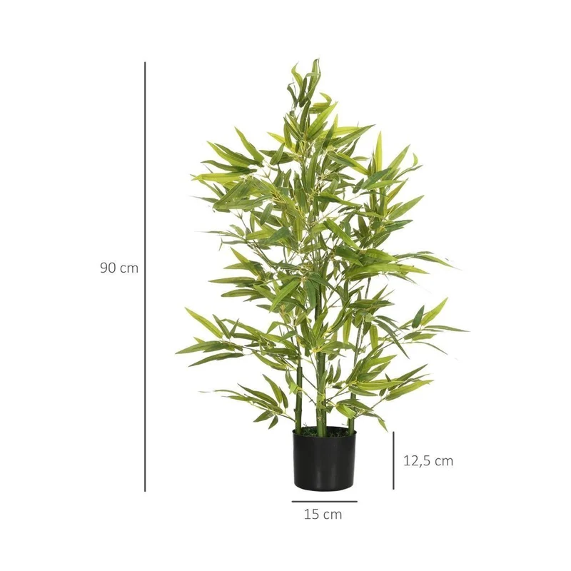 Kunstpflanze Bambus 90cm künstlich Deko