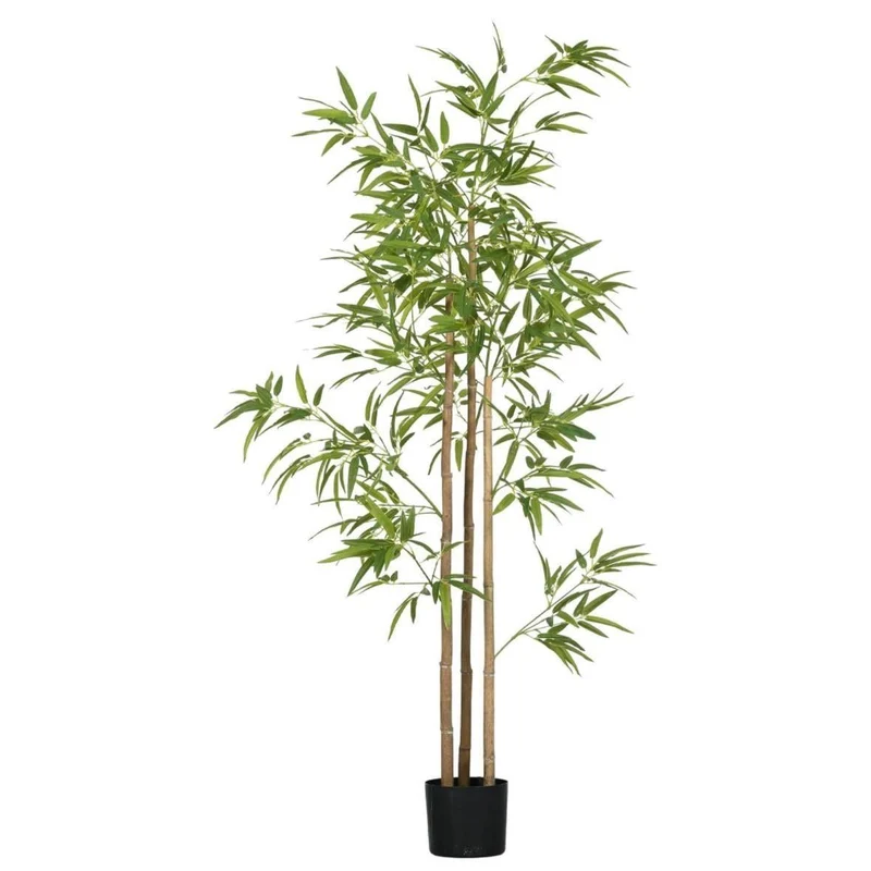 Kunstpflanze Bambus 180cm künstlich grün Deko