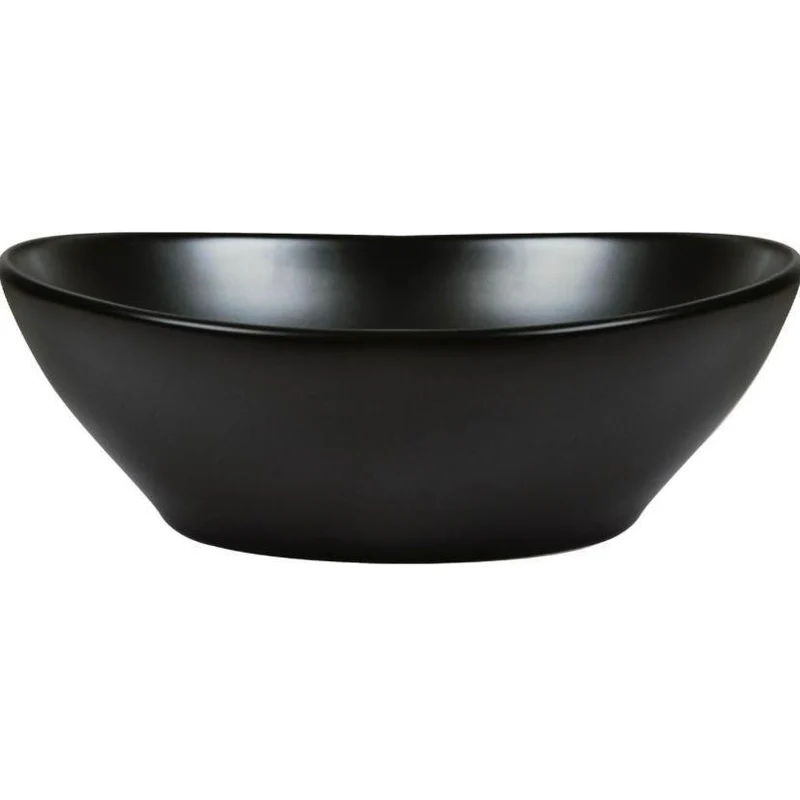 Aufsatzwaschbecken Schwarz Oval 40 × 33 cm Keramik