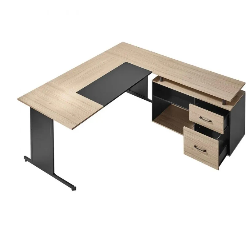L Schreibtisch Eckschreibtisch Büro Homeoffice Regal Schubladen