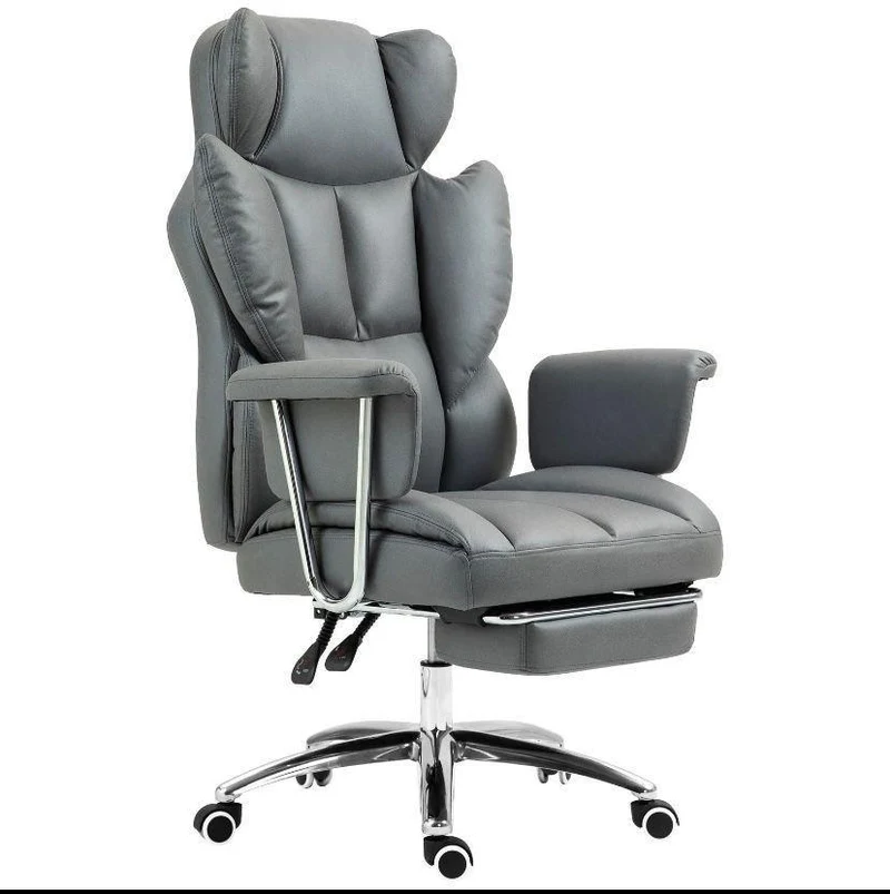 Ergonomischer Bürostuhl mit Liegefunktion Fußstütze & Mikrofaserbezug