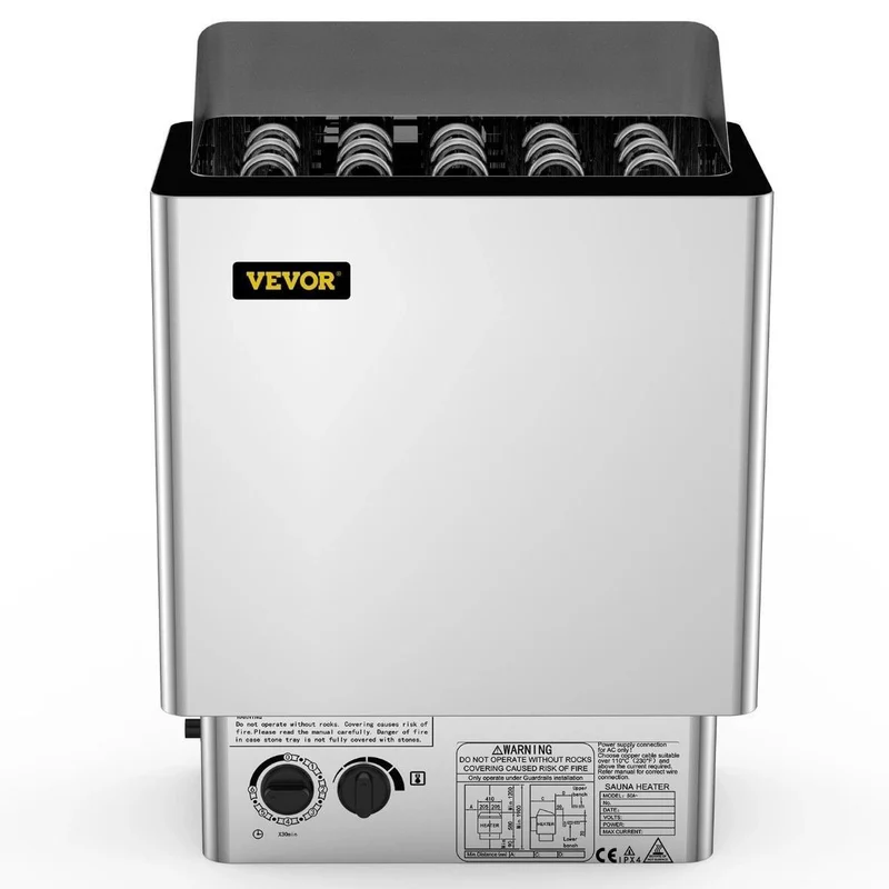 9kW Saunaofen Edelstahl für Trocken- & Feuchtsauna mit Timer