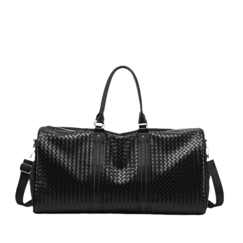 Premium gewebte Leder Wochenend-Duffel-Tasche Karnz