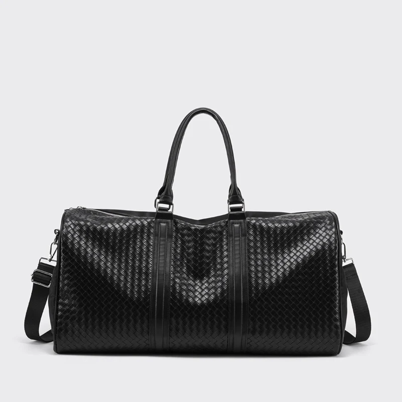 Premium gewebte Leder Wochenend-Duffel-Tasche Karnz