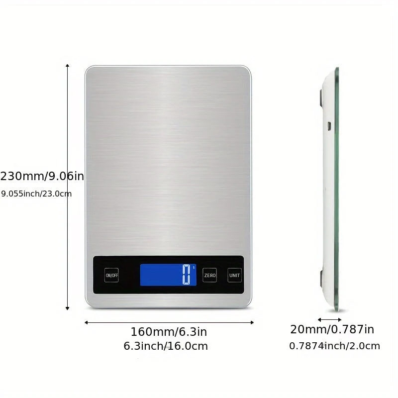 Digitale Küchenwaage 15 kg USB-aufladbar | Karnz