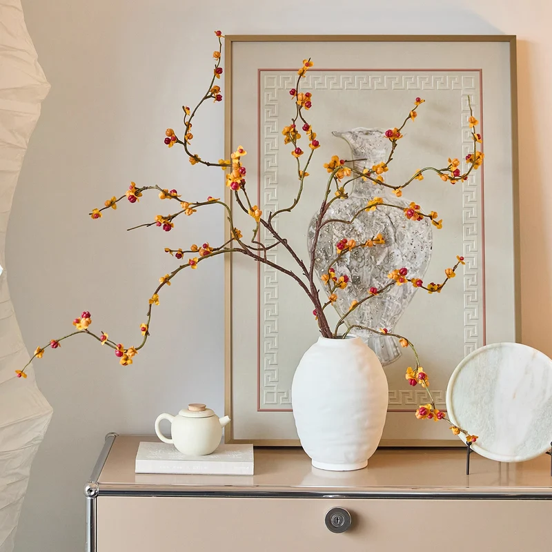 Minimalistische Texturierte Keramik Schmal-Mund Oval Bud Vase