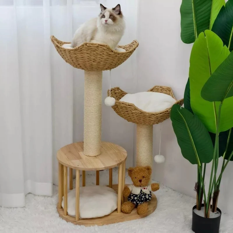 Kratzbaum Naturholz Sisalsäule Katzenbaum Haustiere