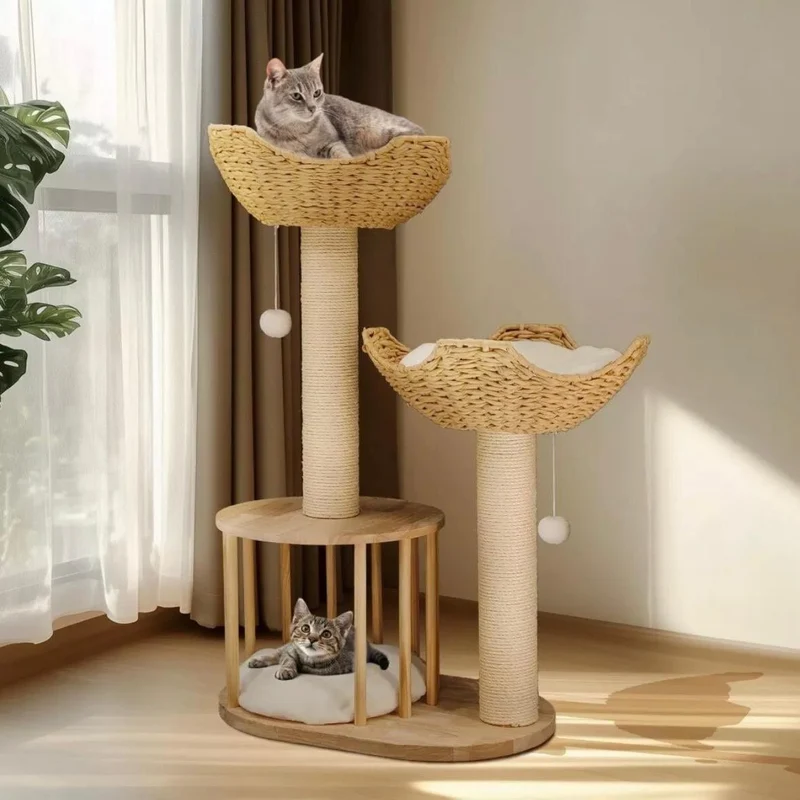 Kratzbaum Naturholz Sisalsäule Katzenbaum Haustiere