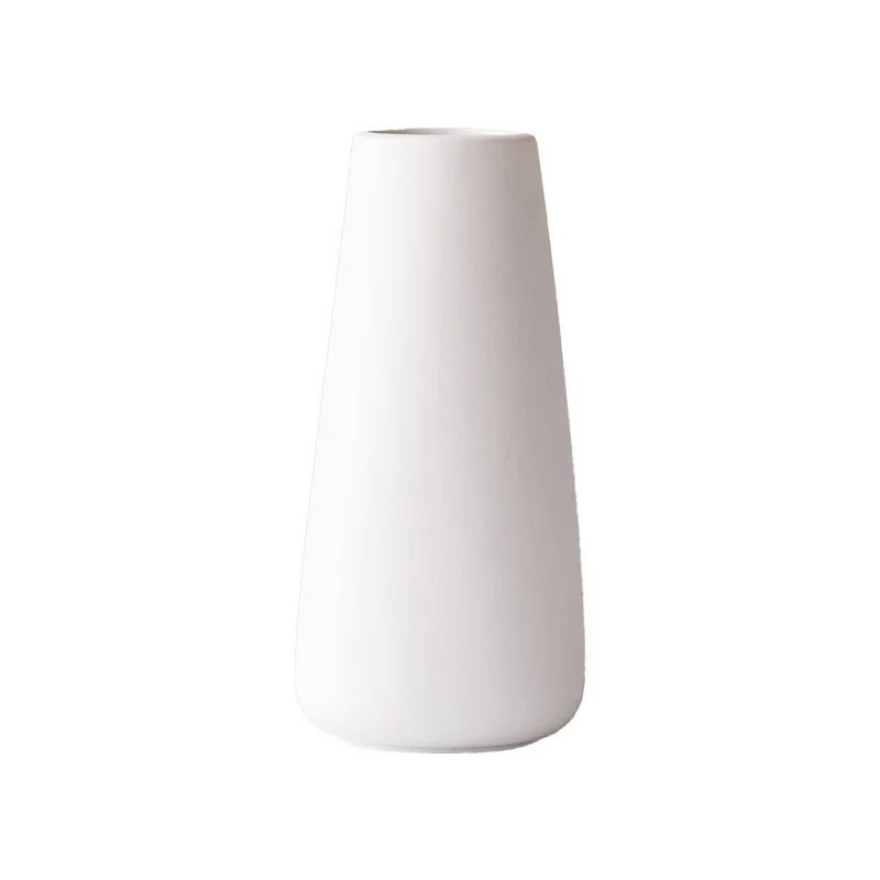 Minimalistische konische Keramik-Bud-vase mit schmalem Hals und matter Oberfläche