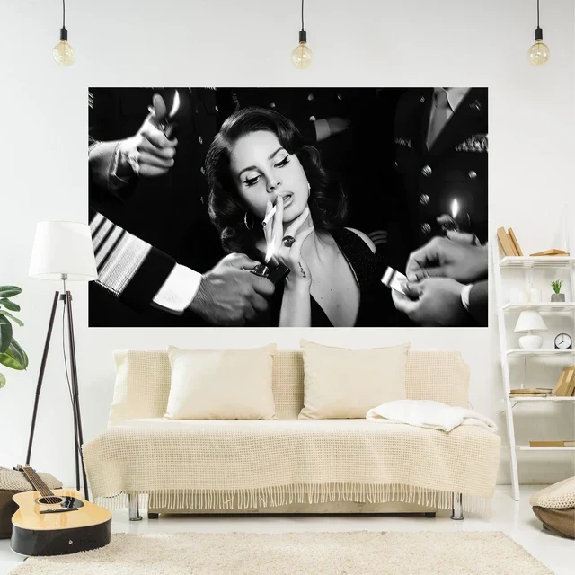 Skanto | Lana Del Rey Poster Wandteppich Wanddeko - Smoker - Ästhetische Schlafzimmer- oder Heimdekoration