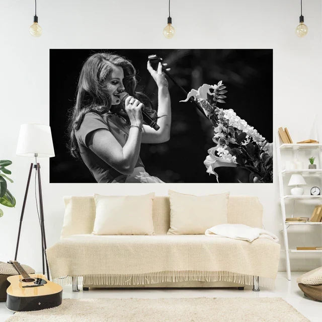Skanto | Lana Del Rey Poster Wandteppich Wanddeko - Smoker - Ästhetische Schlafzimmer- oder Heimdekoration