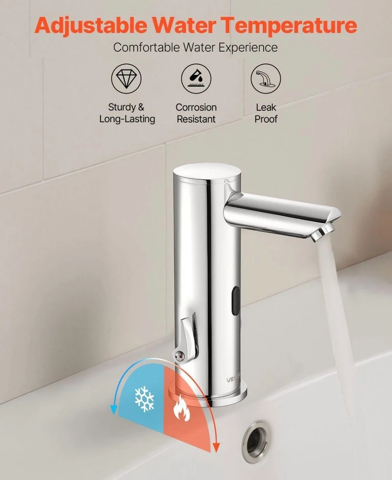 Berührungslose Waschtischarmatur mit Infrarotsensor – Automatische Wasserhahn Armatur Messing