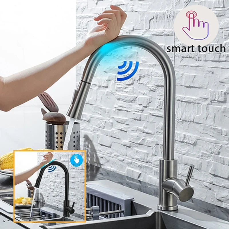 Skanto | Küchenarmatur mit Ausziehbrause und Sensor