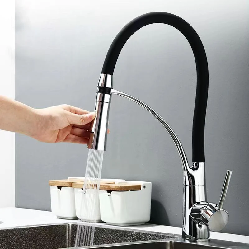 Skanto | Moderne 1-Griff-Armatur Kupfer berührungslos mit Wasserspender Standard-Küchenarmatur