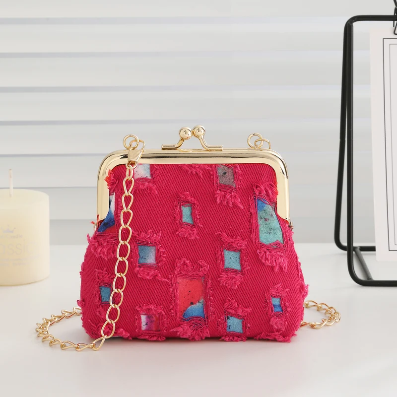 Vintage-inspirierte Stoff-Clutch