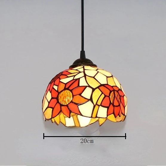 Verstellbare Vintage-Glas-Hängeleuchte