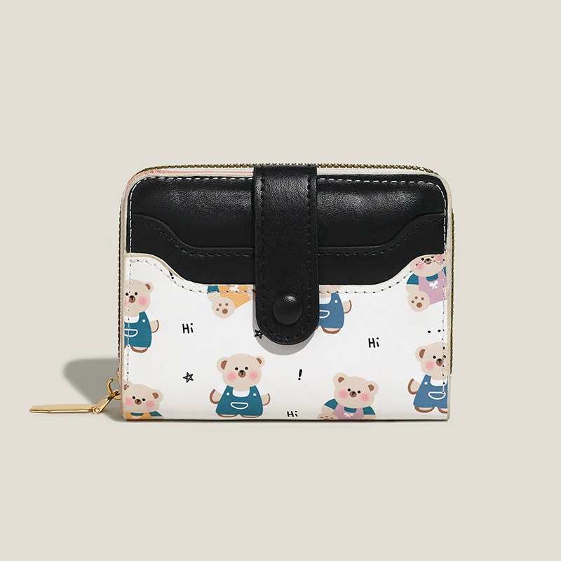 Verspieltes Bären-Themen Reißverschluss-Wallet