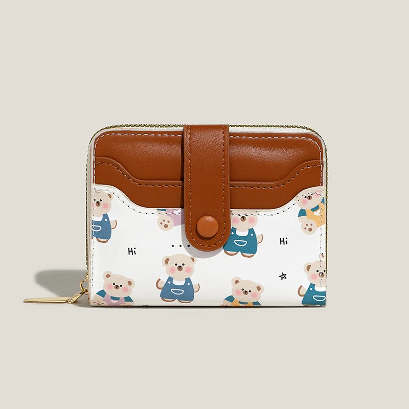 Verspieltes Bären-Themen Reißverschluss-Wallet
