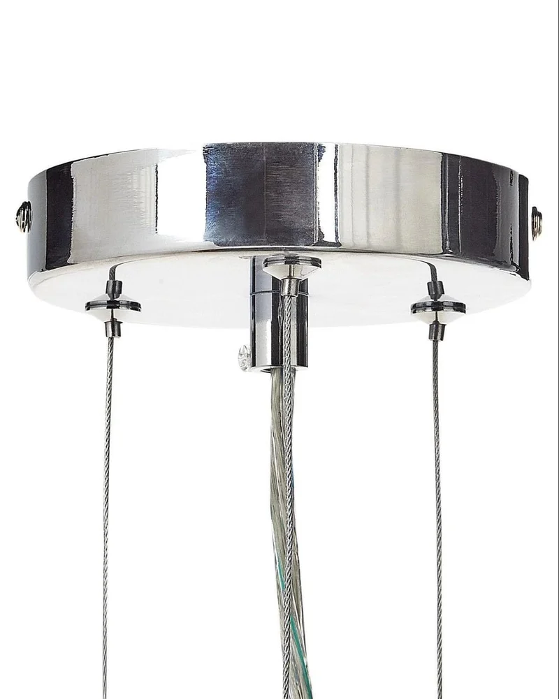 Eleganter Kristall-Kronleuchter in Silber 6-flammig