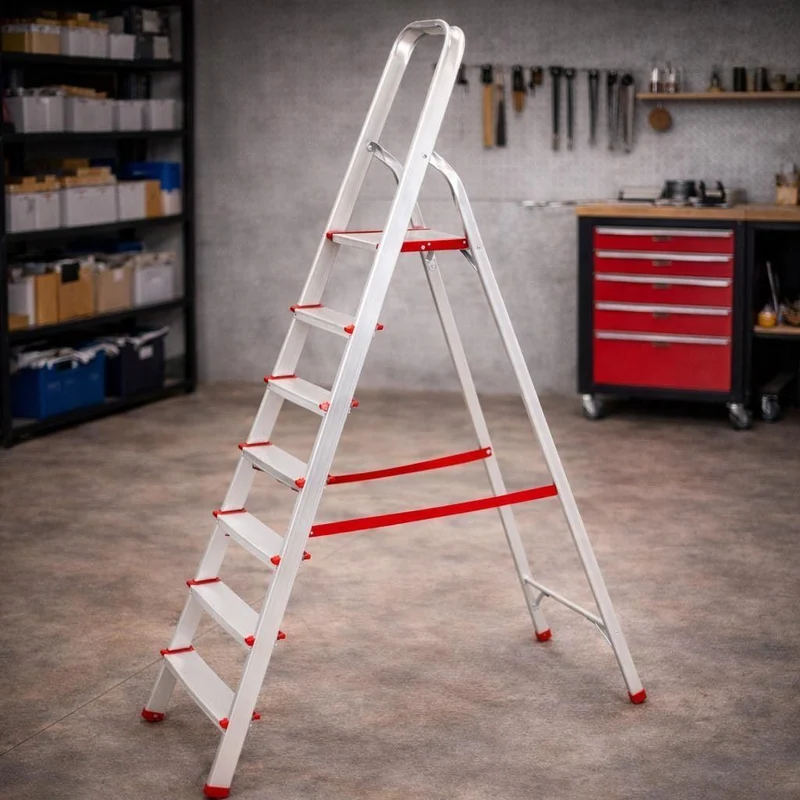 Aluminium-Haushaltsleiter 6 Stufen – Leicht, stabil & klappbar
