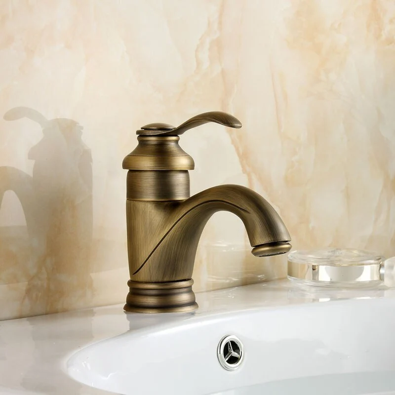 Skanto | Antik-Messing Wasserhahn Badarmaturen Waschtischarmatur