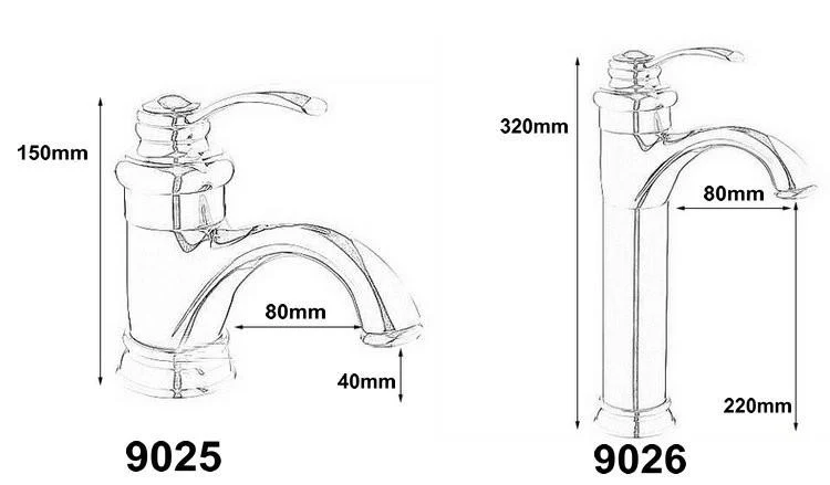 Skanto | Antik-Messing Wasserhahn Badarmaturen Waschtischarmatur