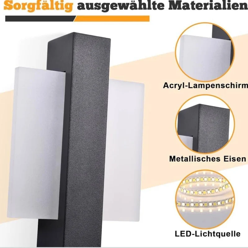 Moderne Wandleuchte mit Zugschalter quadratisches Design